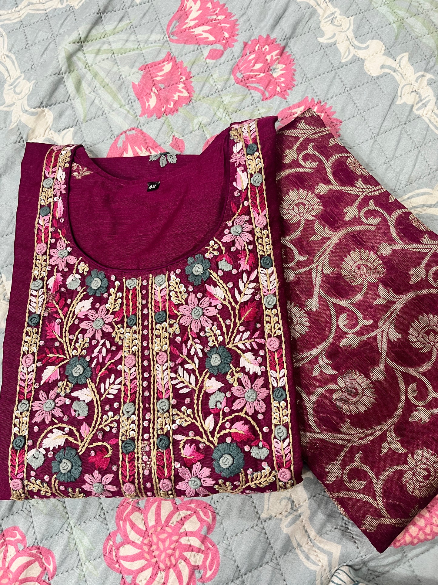 Niharika 3 piece suit set.