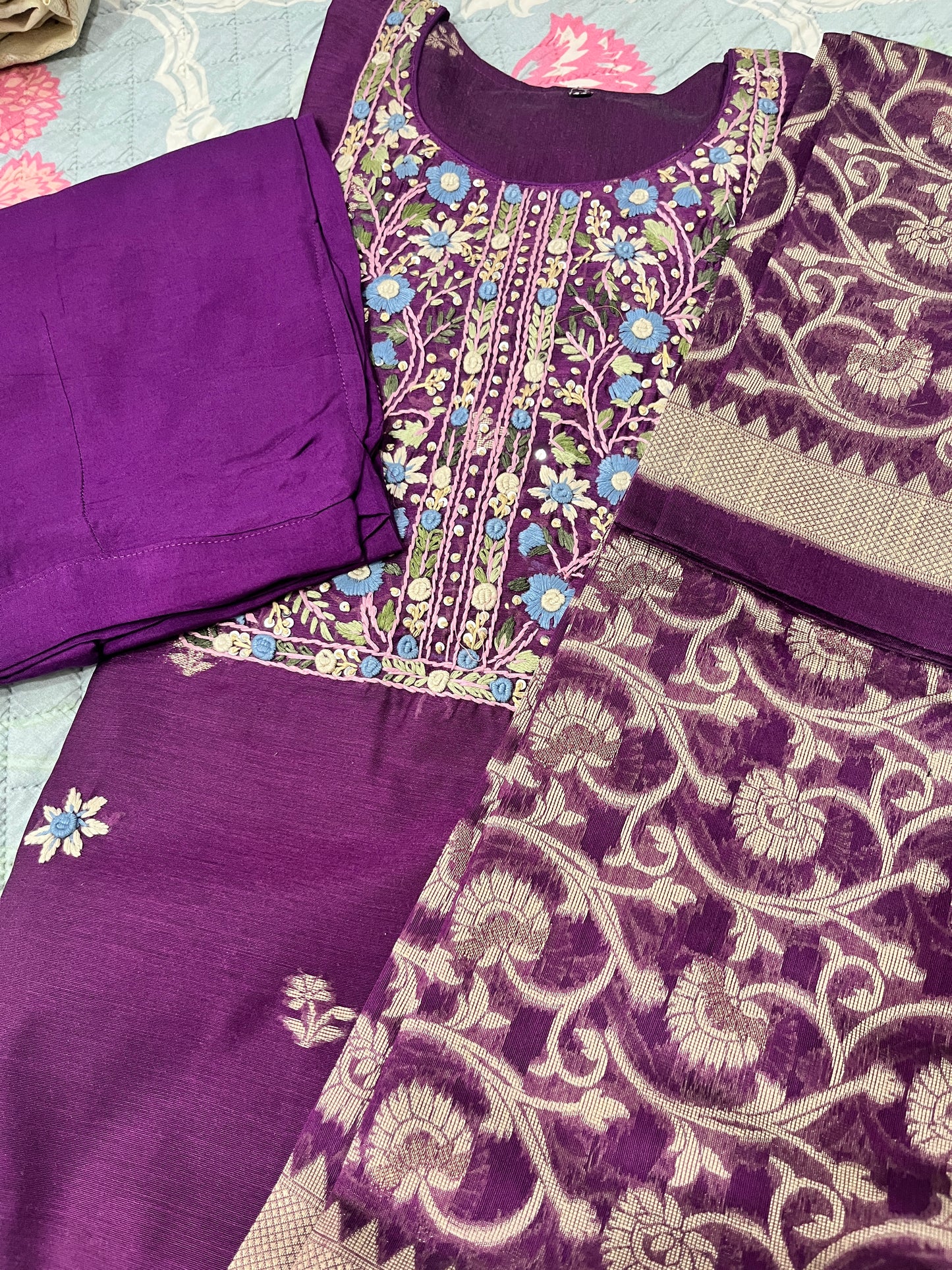 Niharika 3 piece suit set.