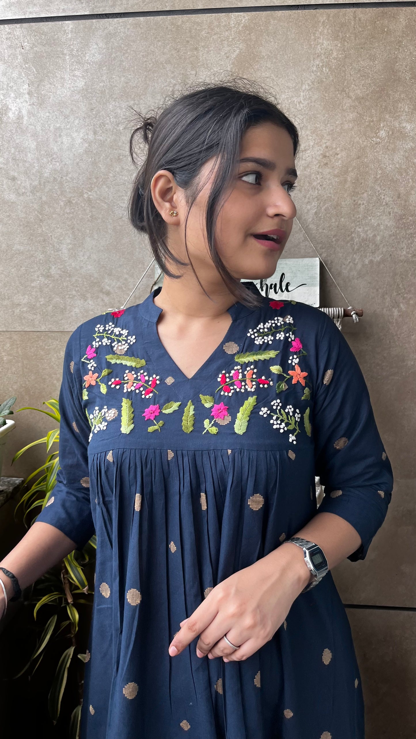Alia high Low pattern dress