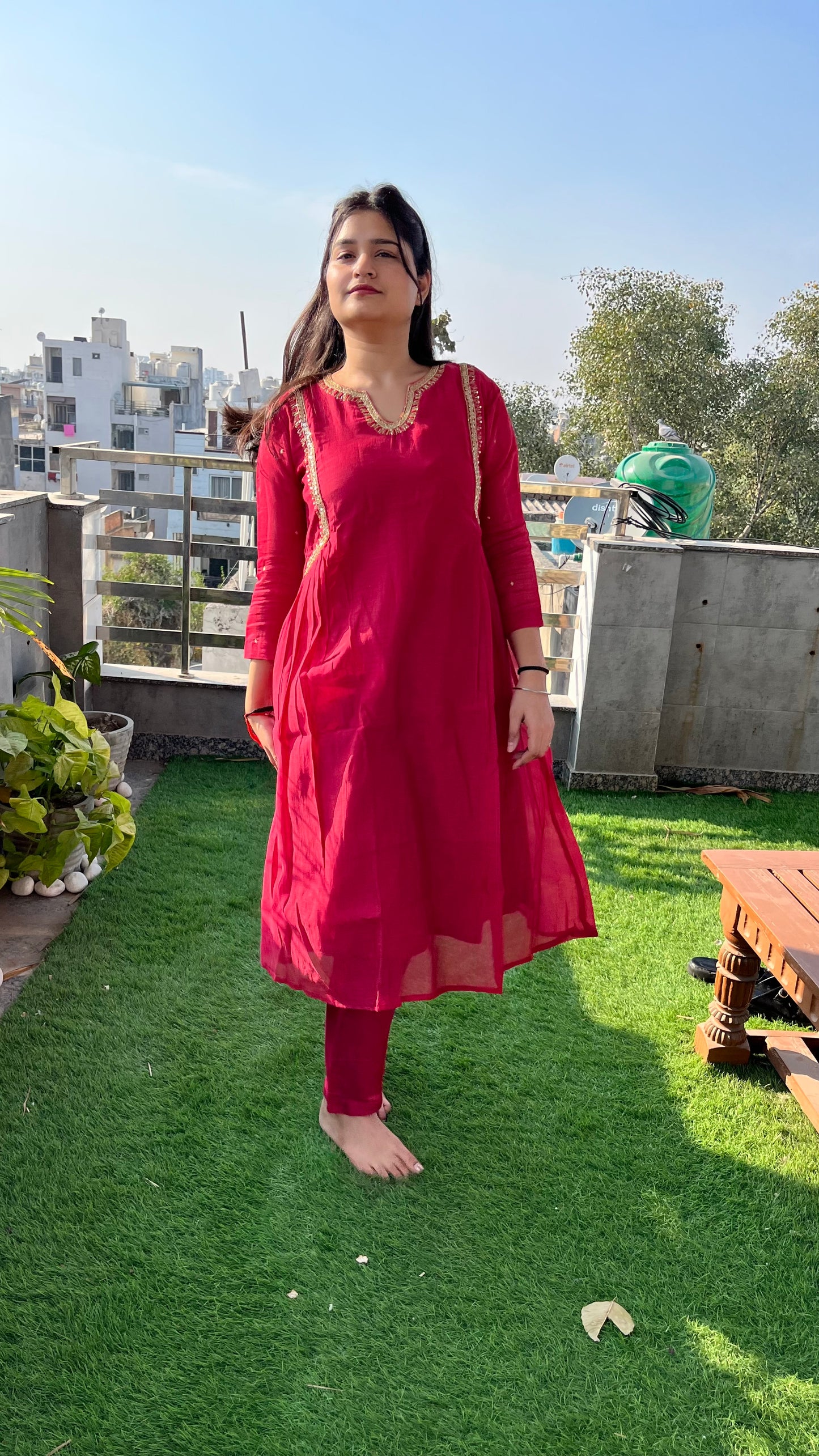 Aparna mul chanderi coord set