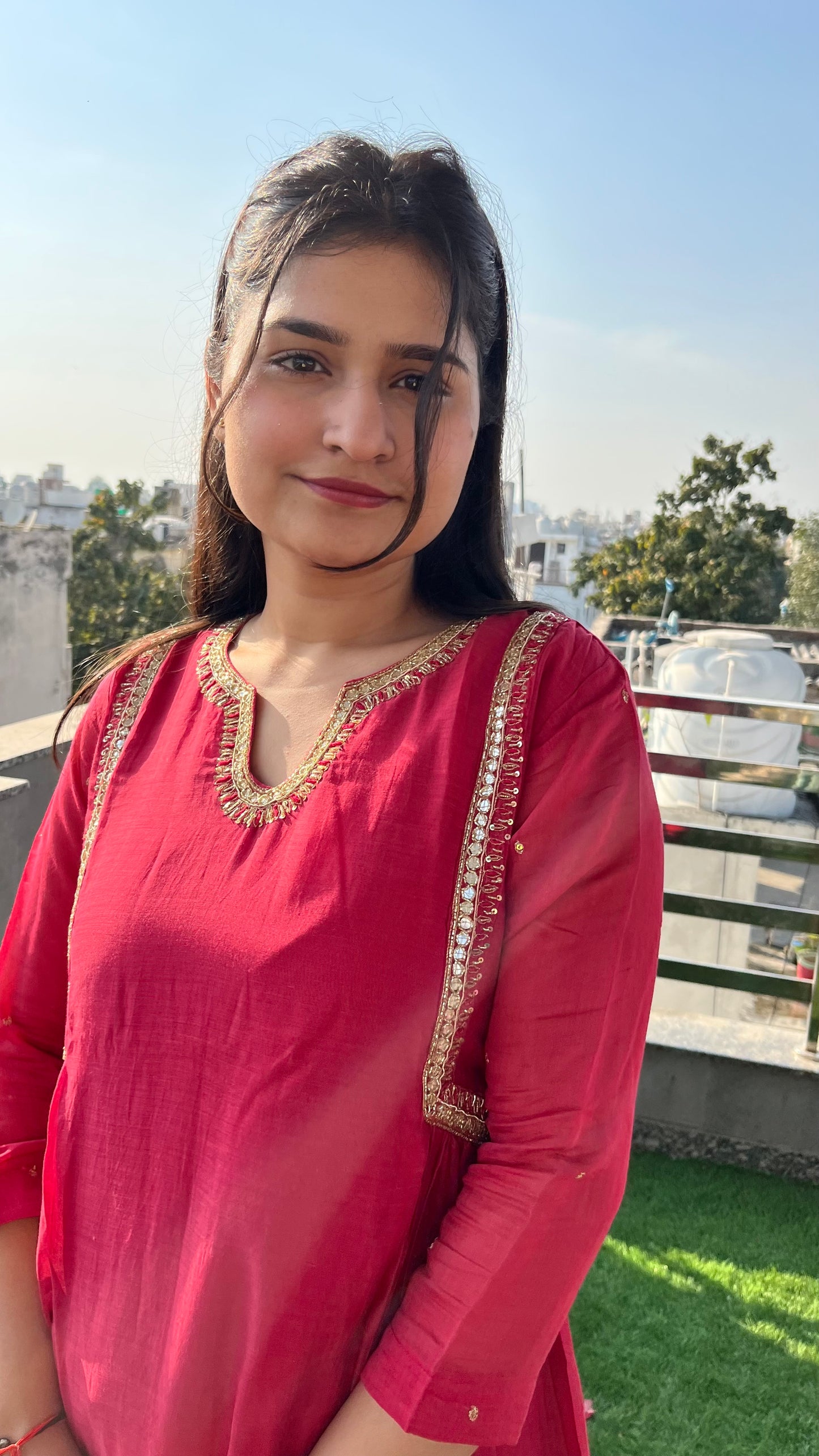 Aparna mul chanderi coord set