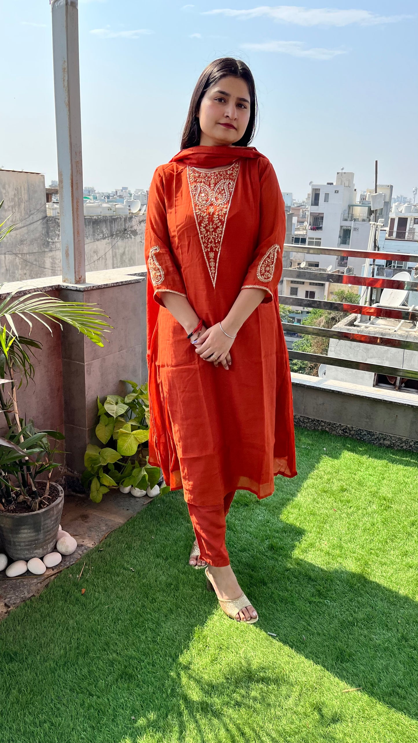 Aaroshi Mul Chanderi Set