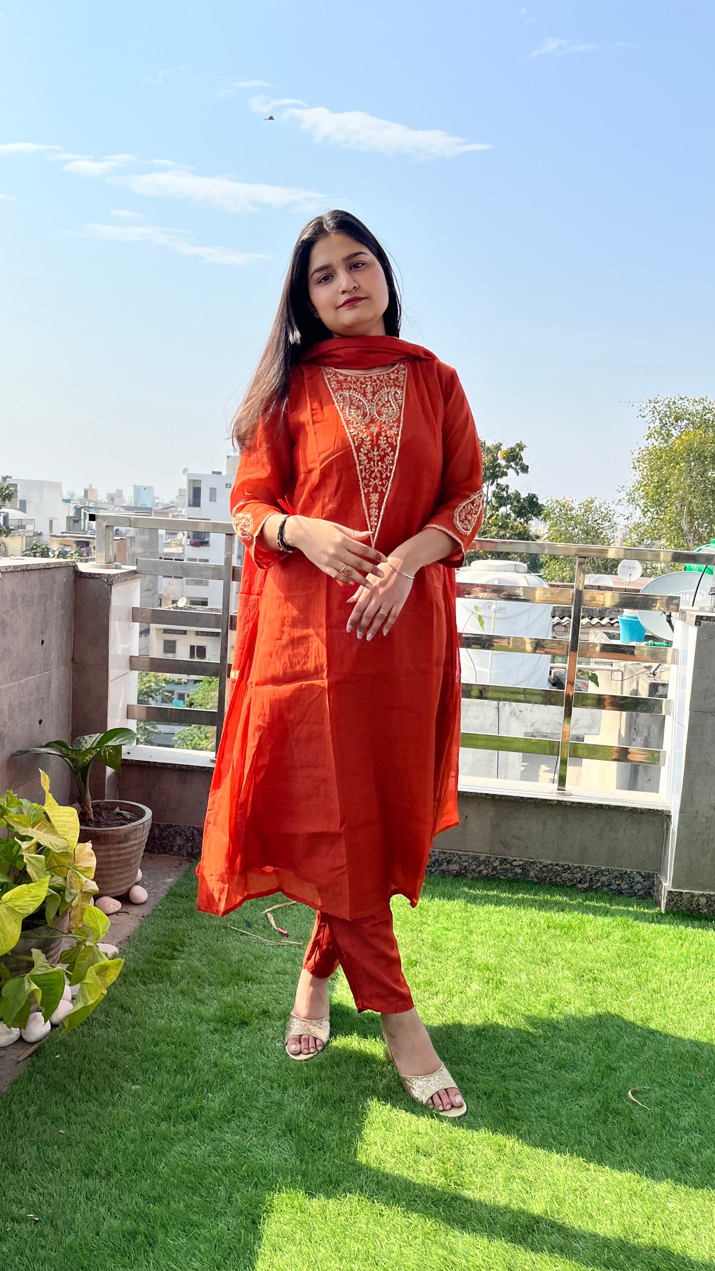 Aaroshi Mul Chanderi Set