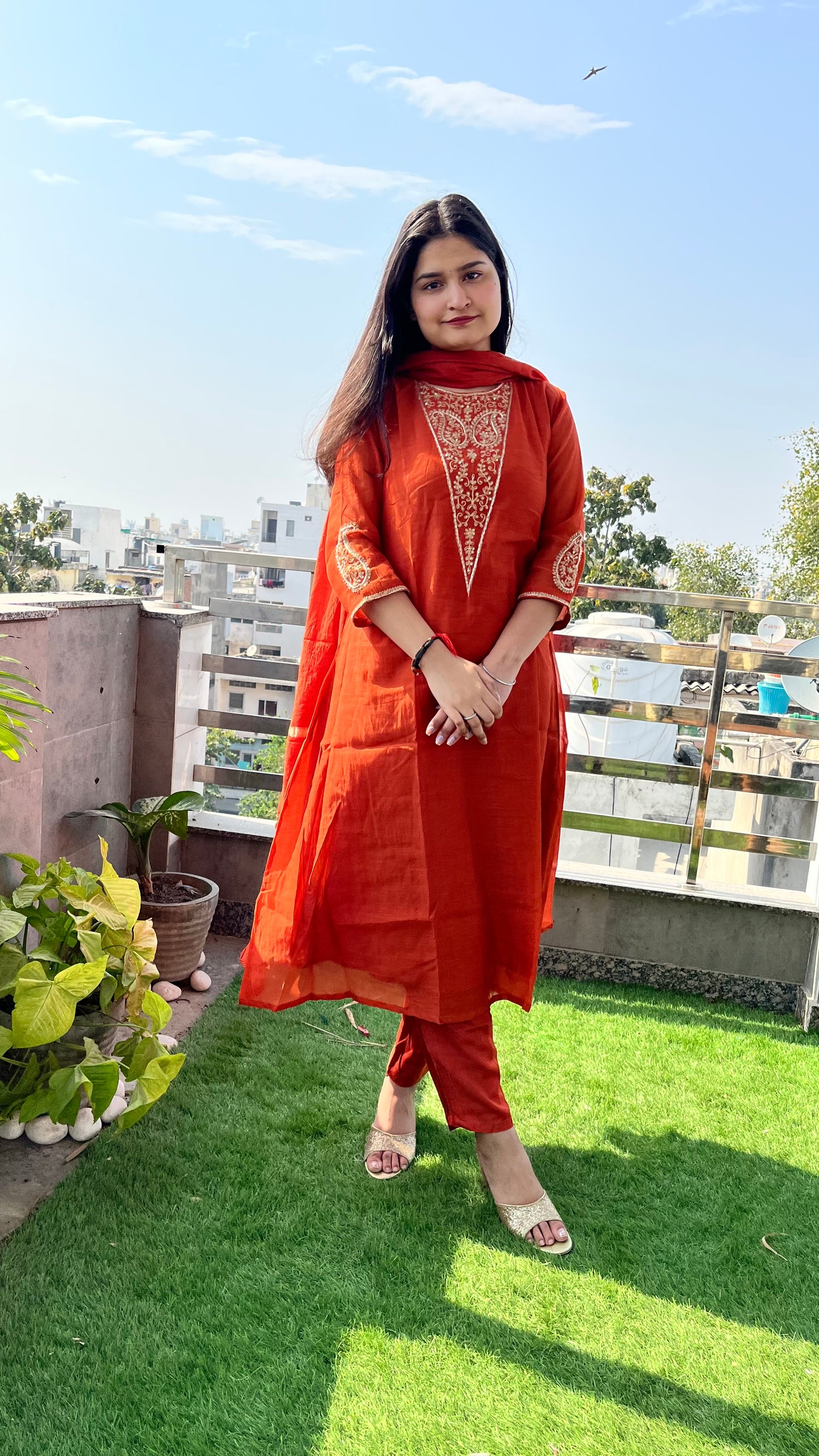 Aaroshi Mul Chanderi Set