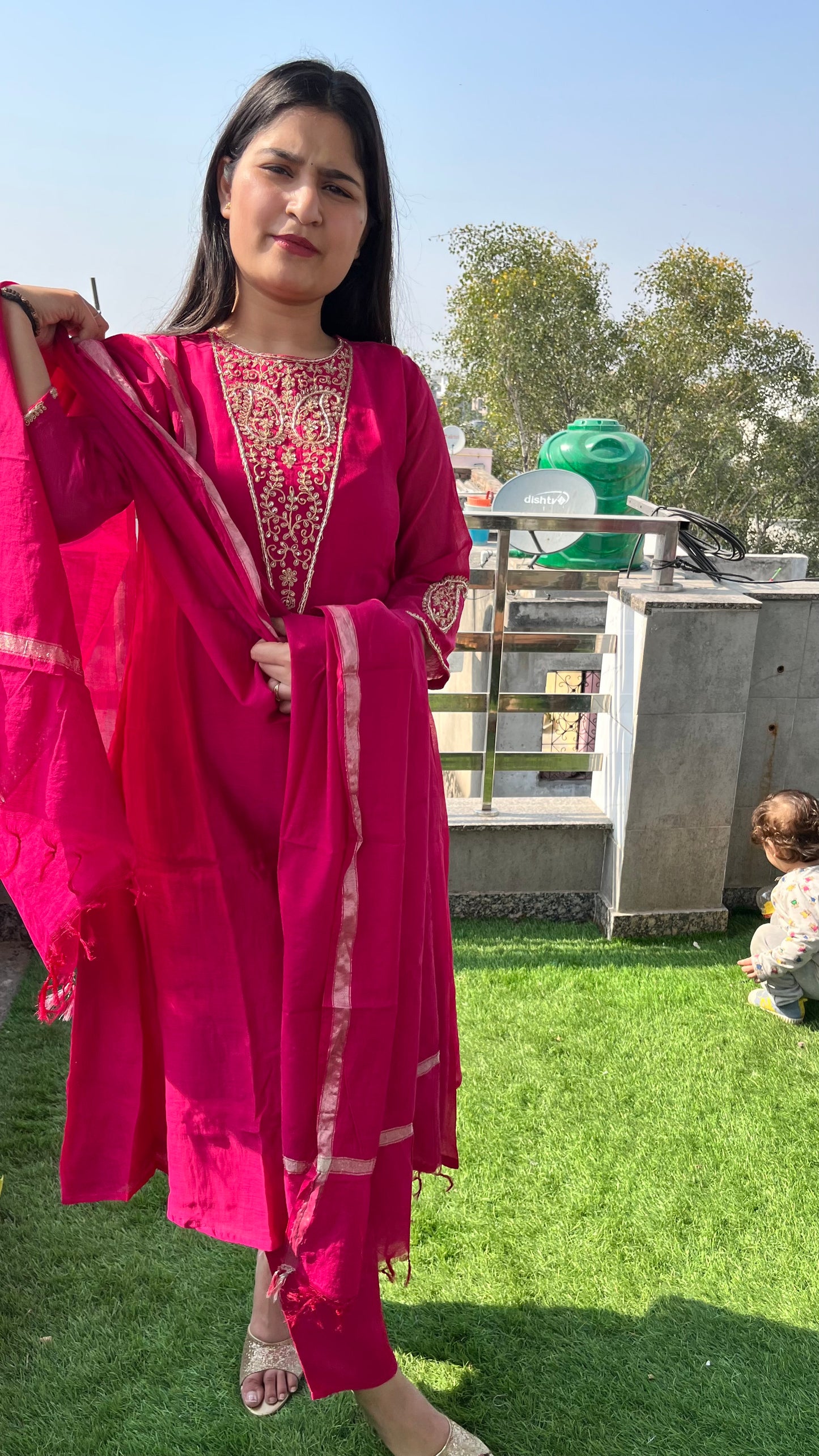 Aaroshi Mul Chanderi Set