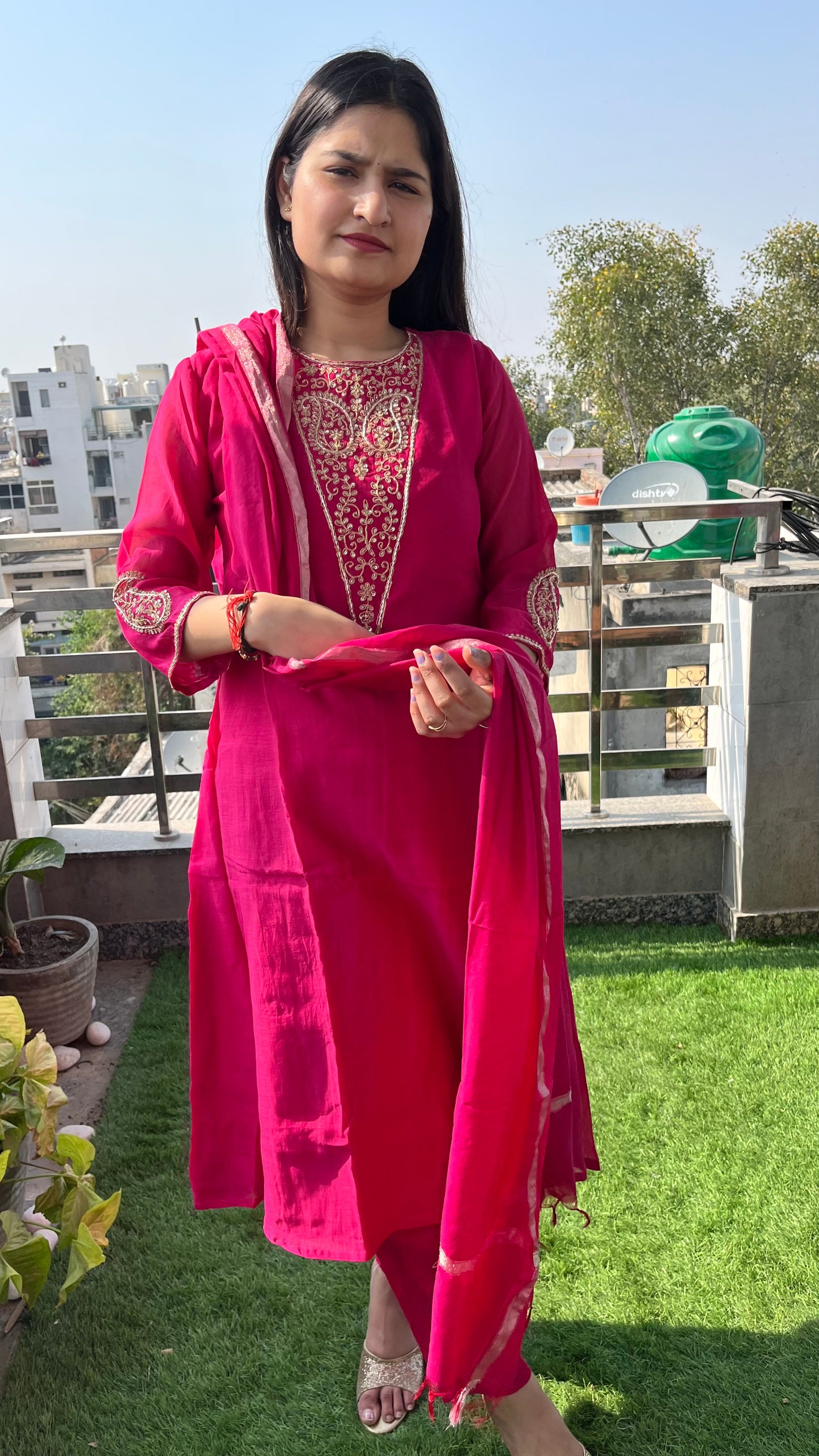 Aaroshi Mul Chanderi Set