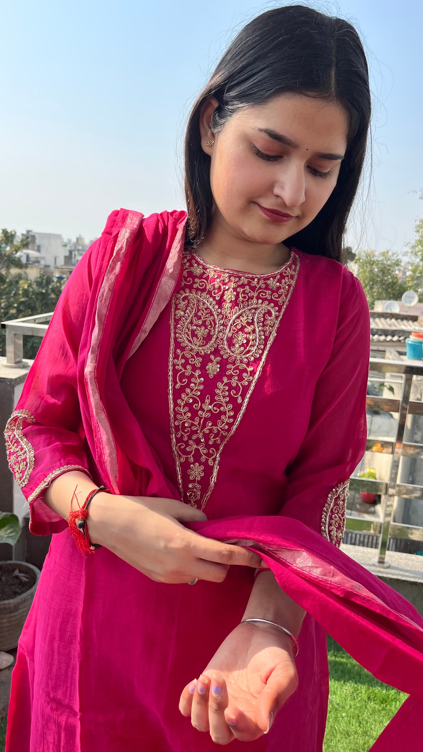 Aaroshi Mul Chanderi Set
