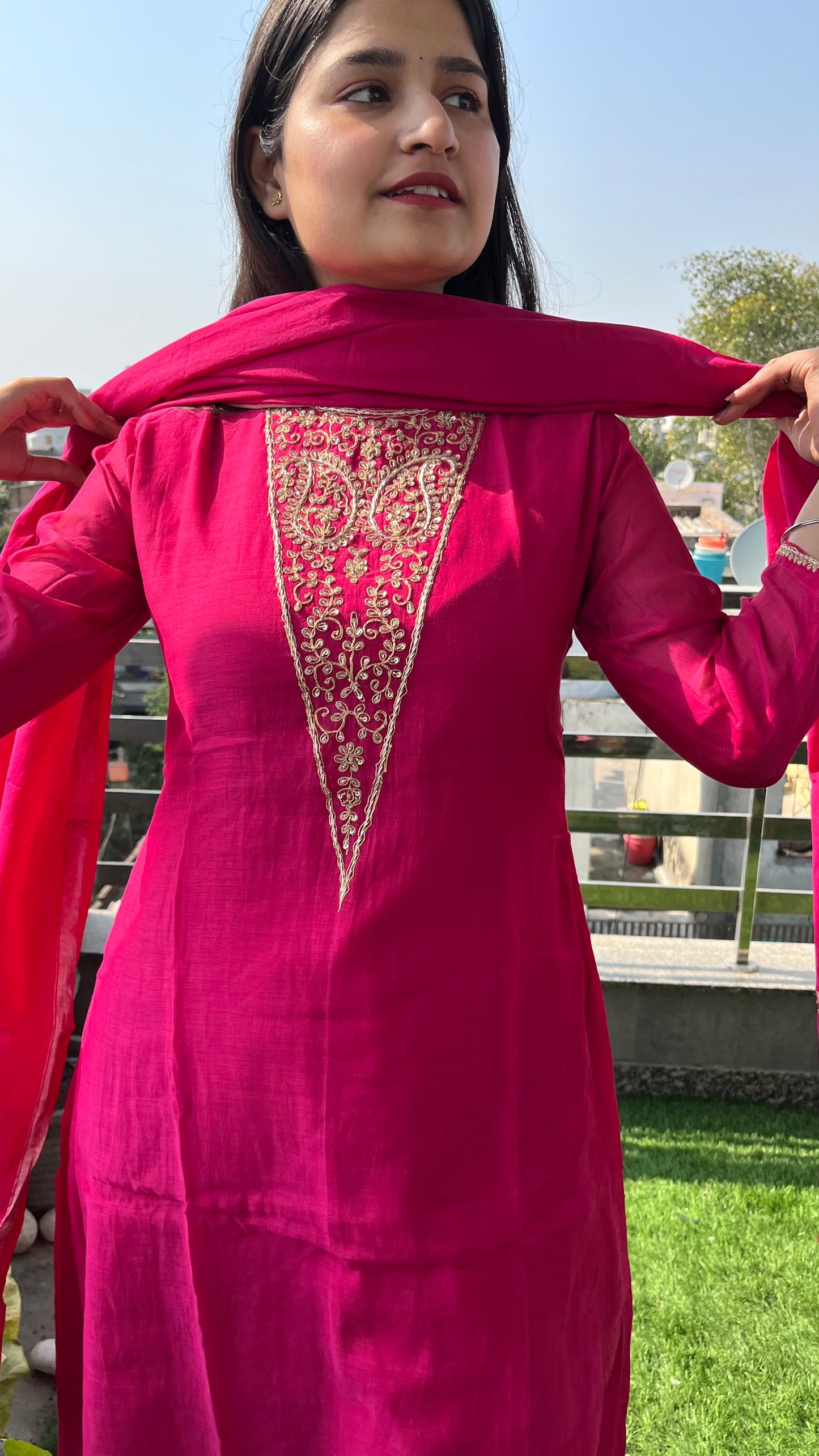 Aaroshi Mul Chanderi Set