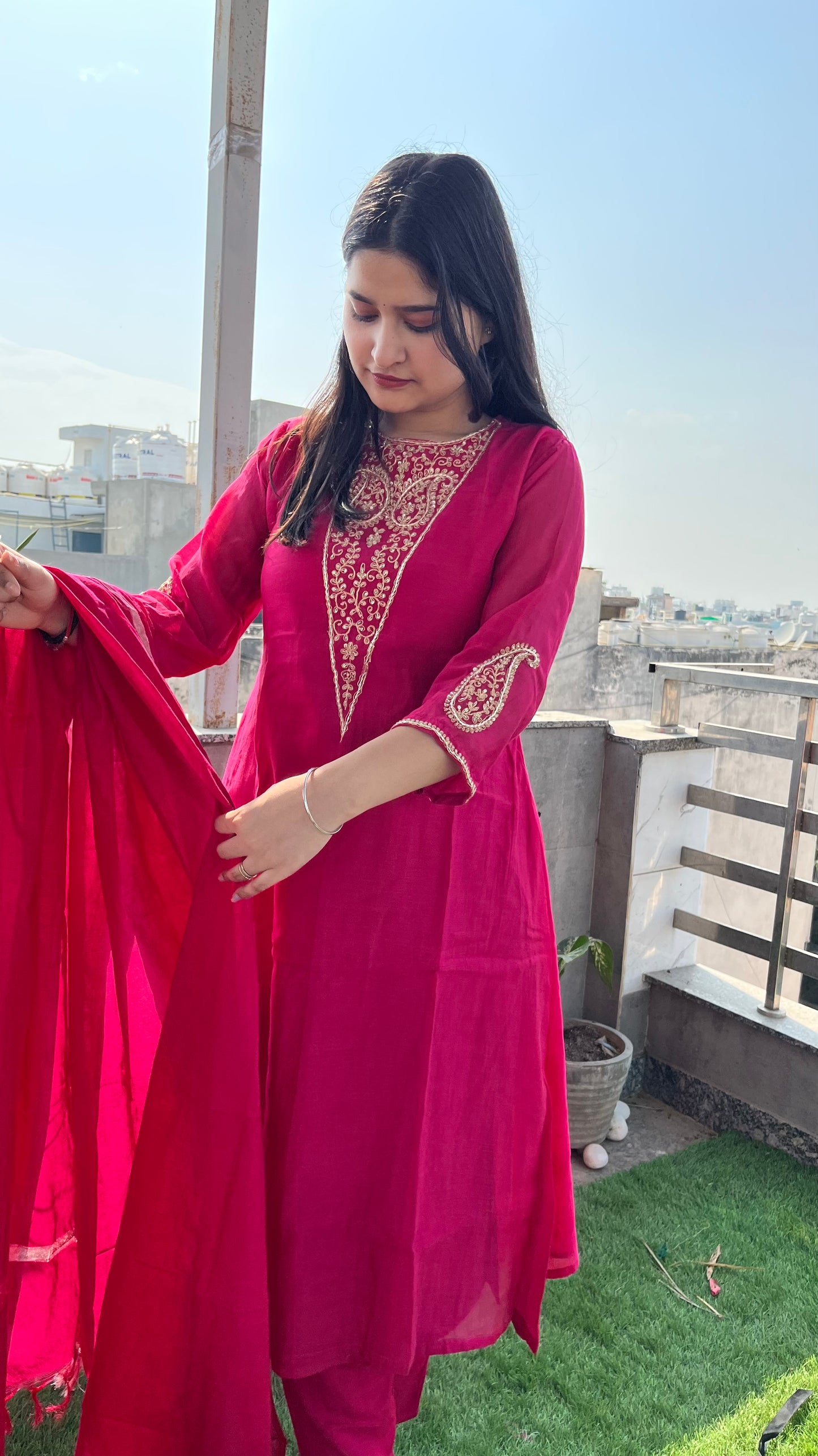 Aaroshi Mul Chanderi Set