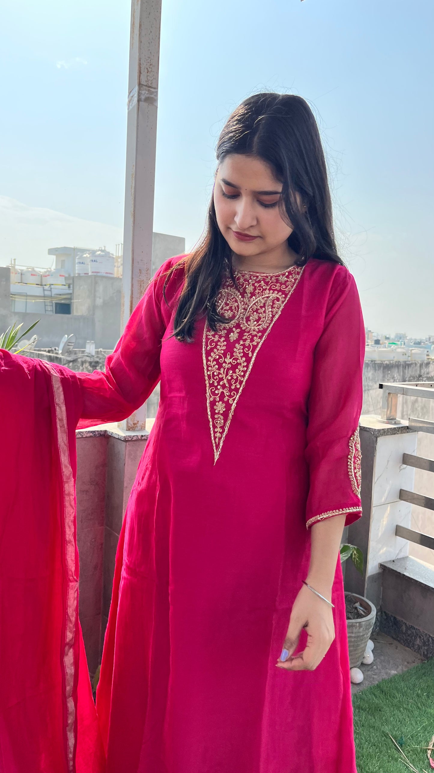 Aaroshi Mul Chanderi Set