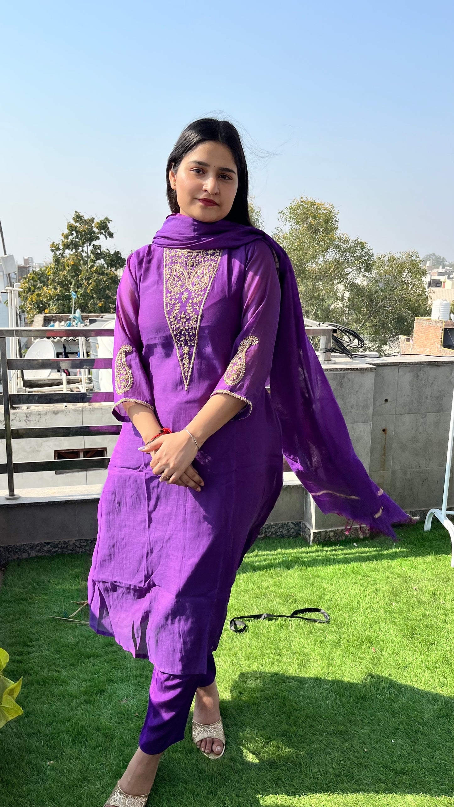 Aaroshi Mul Chanderi Set