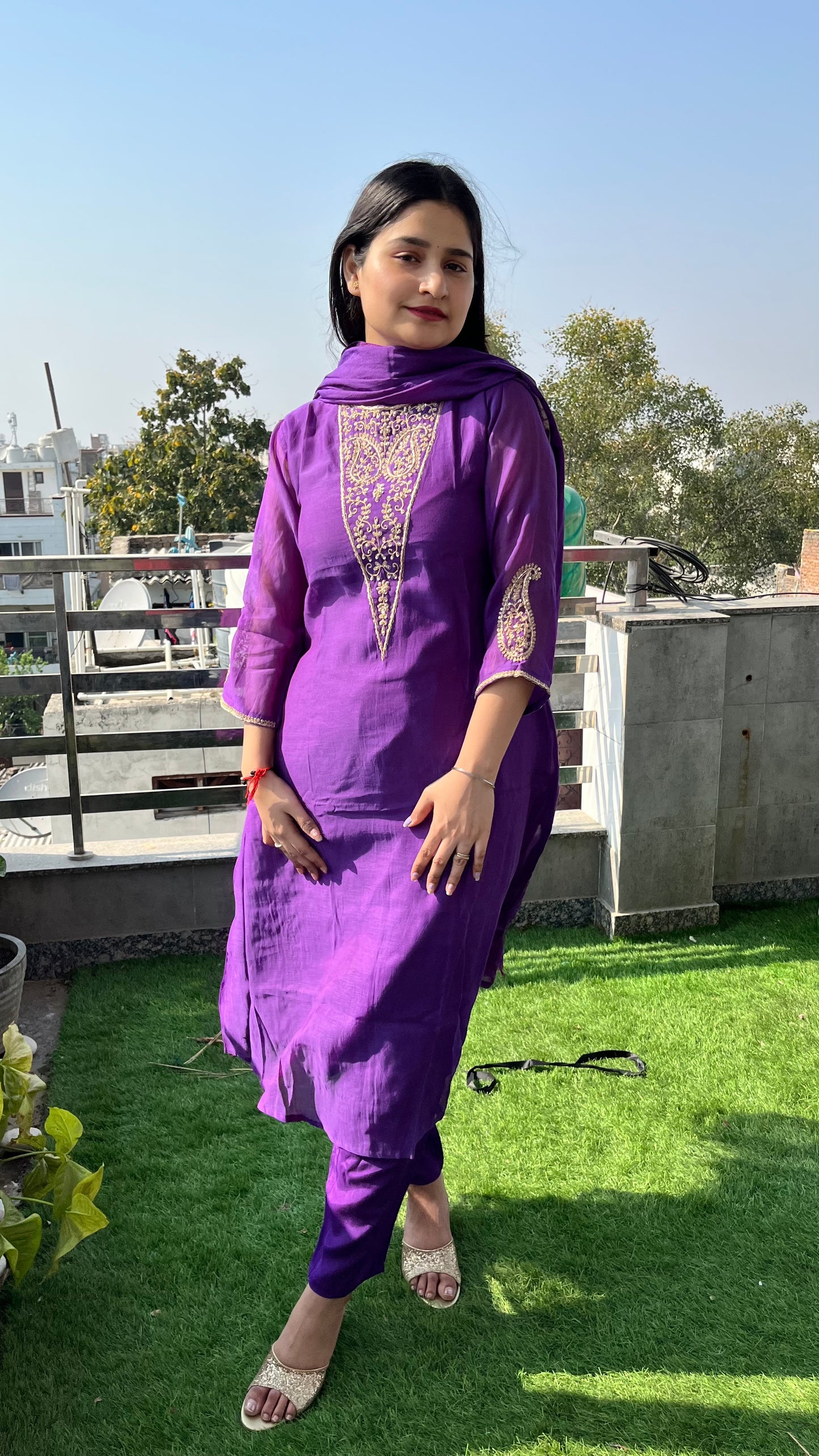 Aaroshi Mul Chanderi Set
