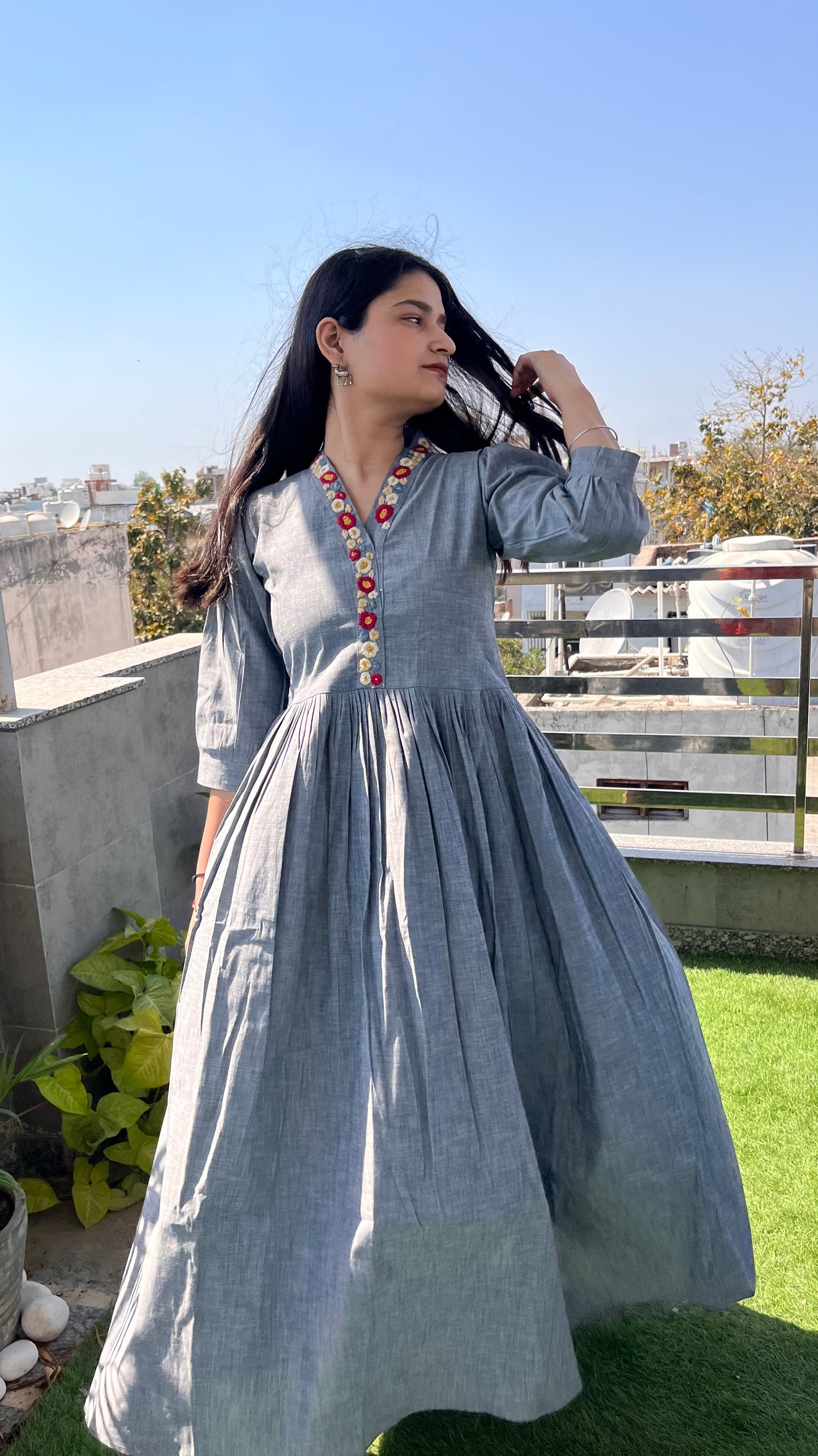 Frock denim dress