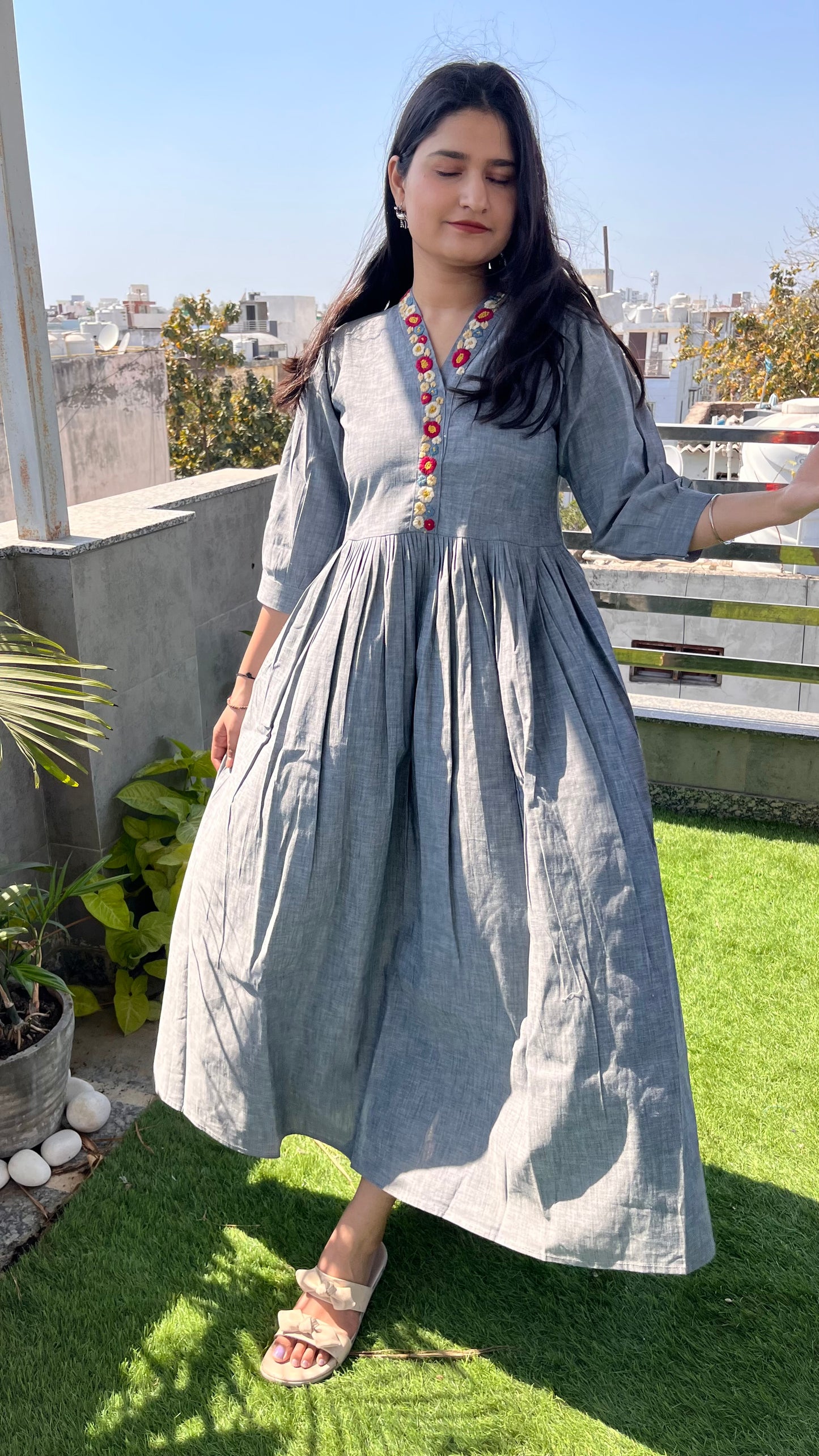 Frock denim dress