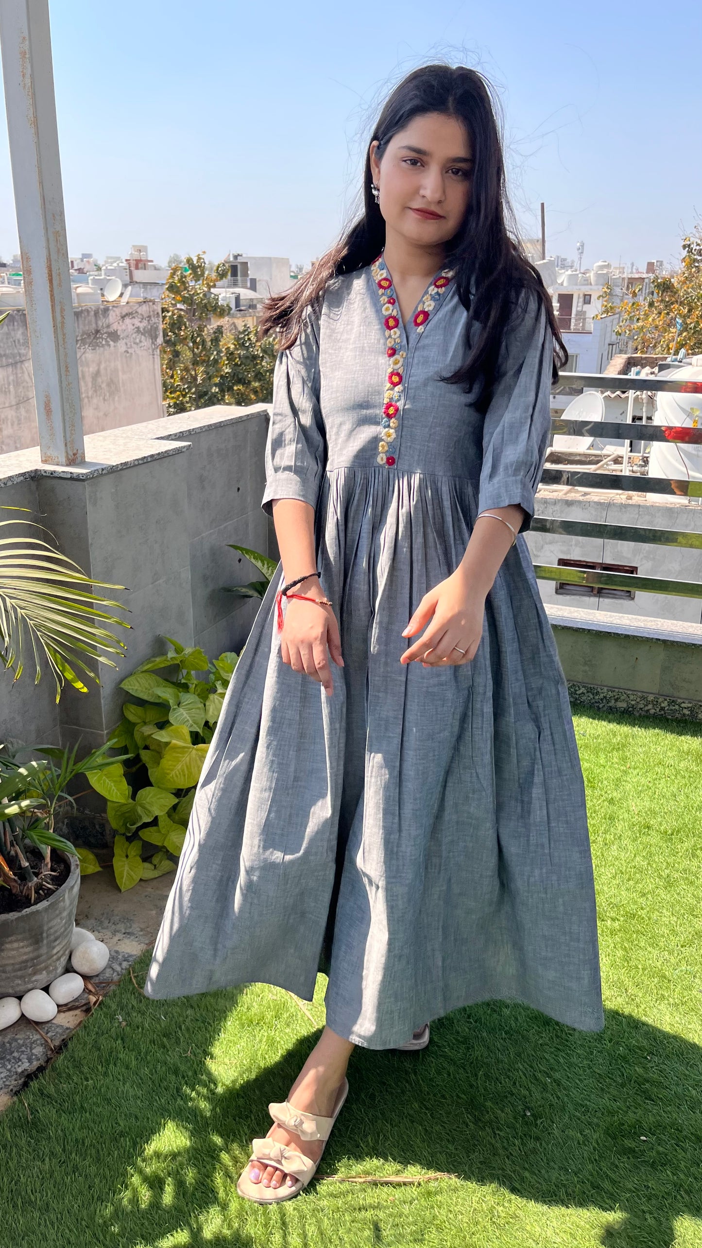 Frock denim dress