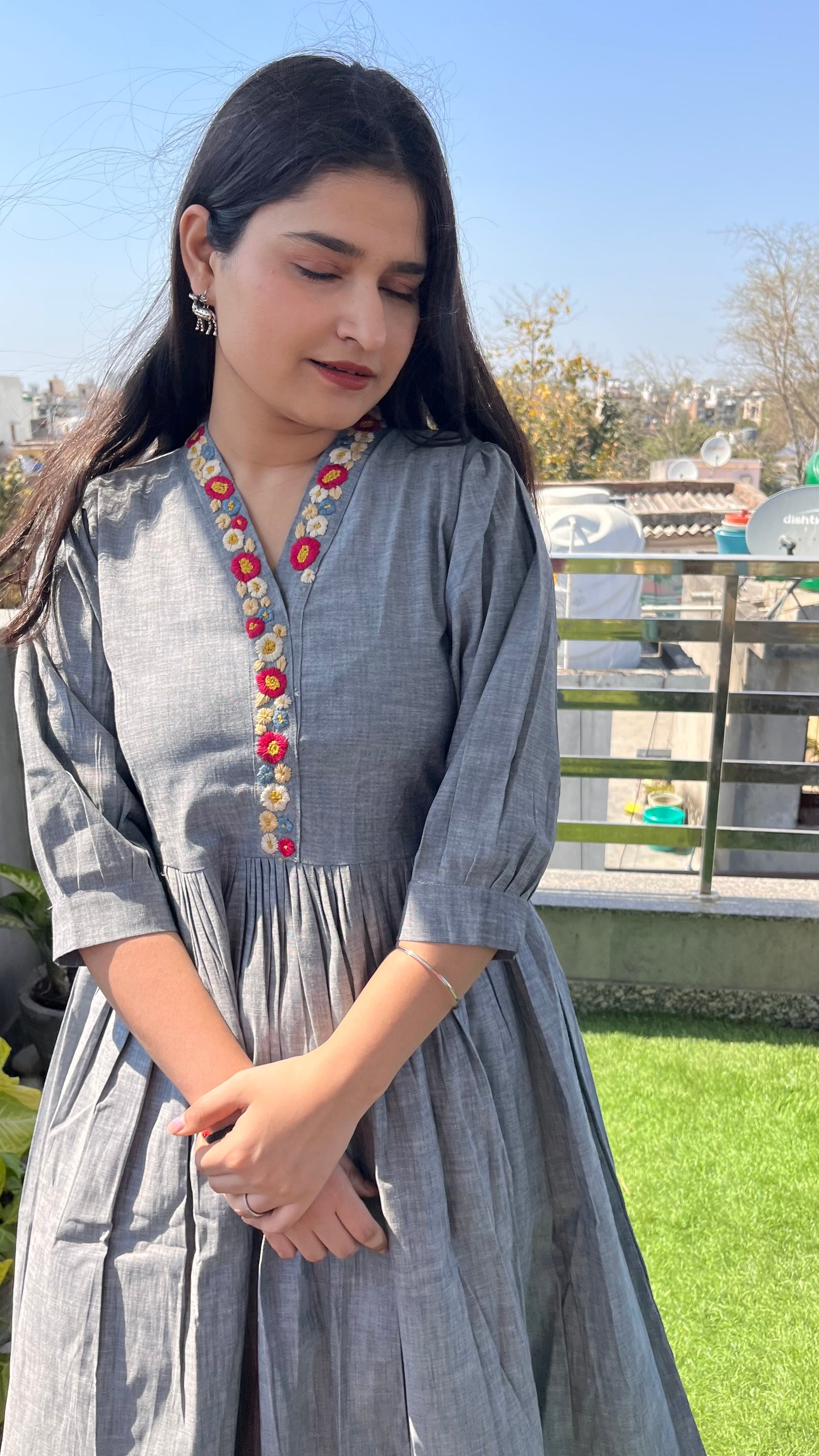Frock denim dress