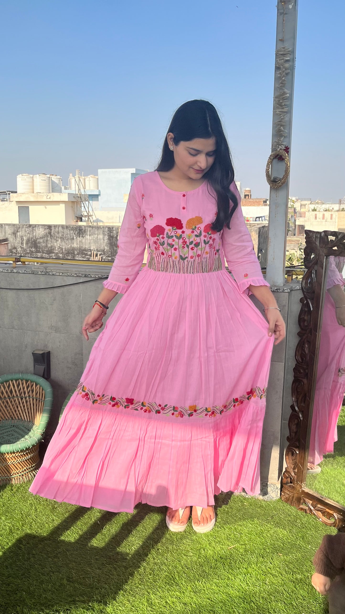 Juhi mul mul gown