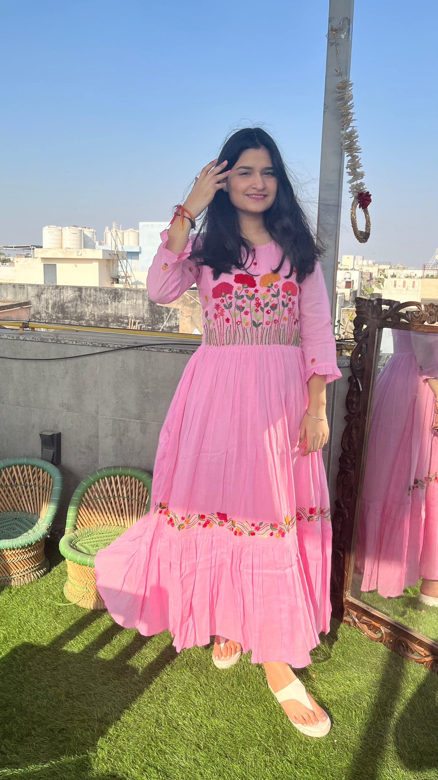 Juhi mul mul gown