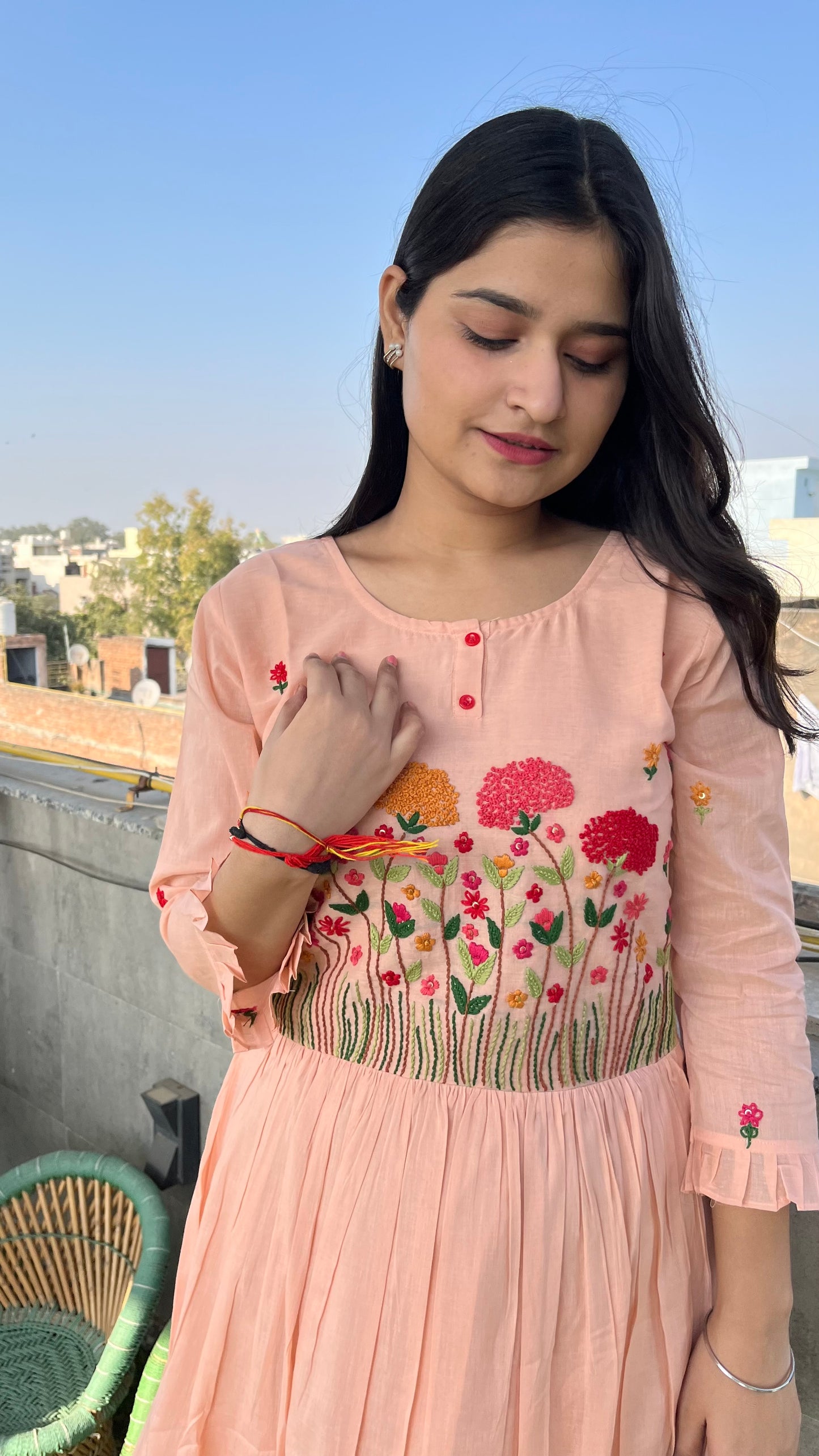 Juhi mul mul gown
