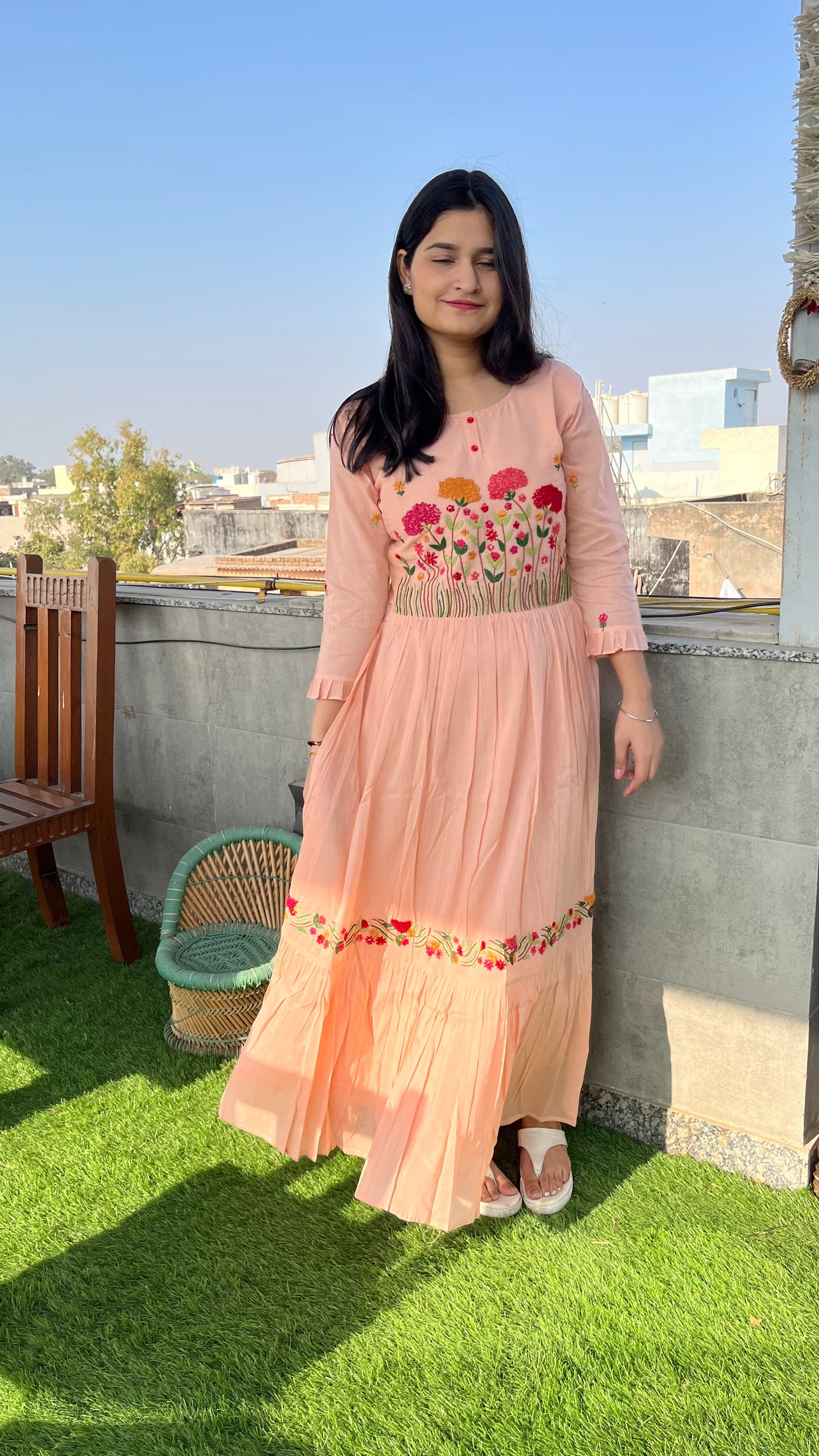 Juhi mul mul gown