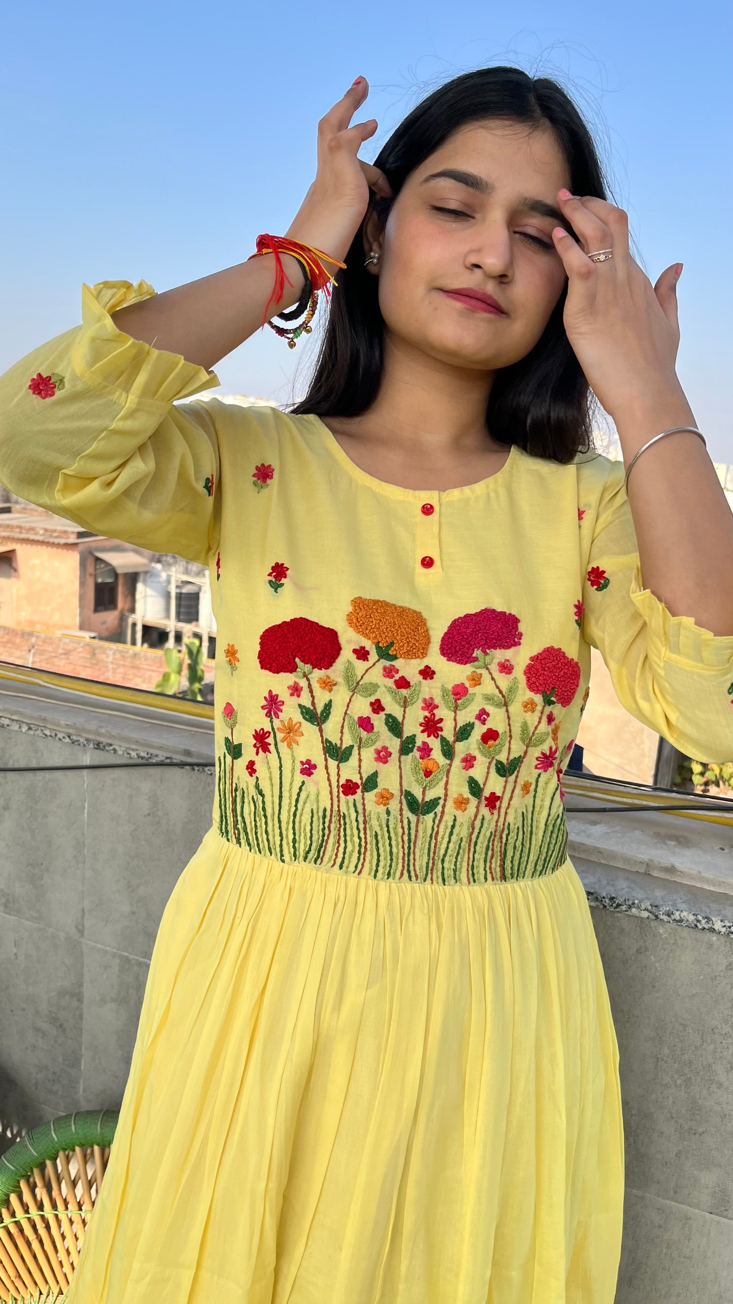 Juhi mul mul gown