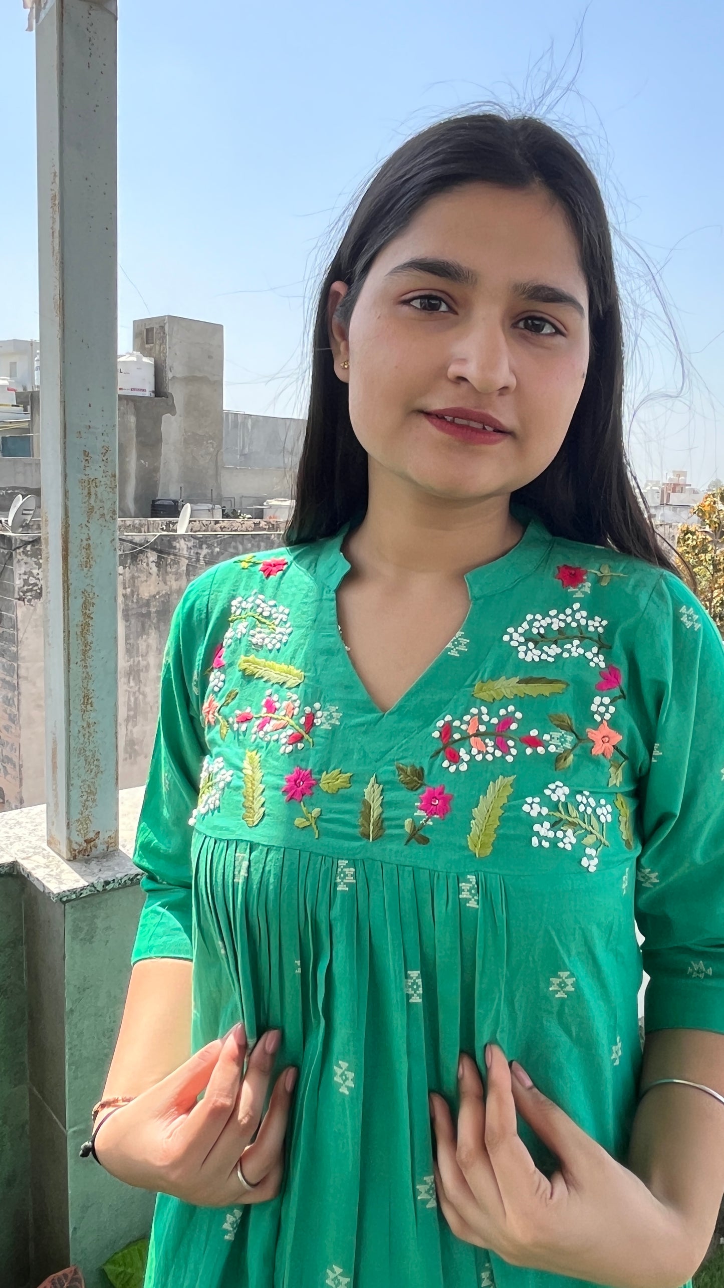 Alia high Low pattern dress