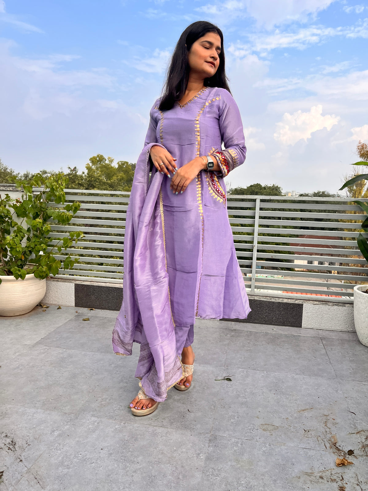 Leela : Beautiful Kanjivaram pocket suit set
