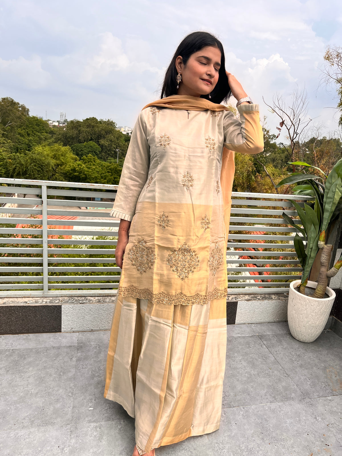 Chahat: Premium feature Kanjivaram top and bottom set