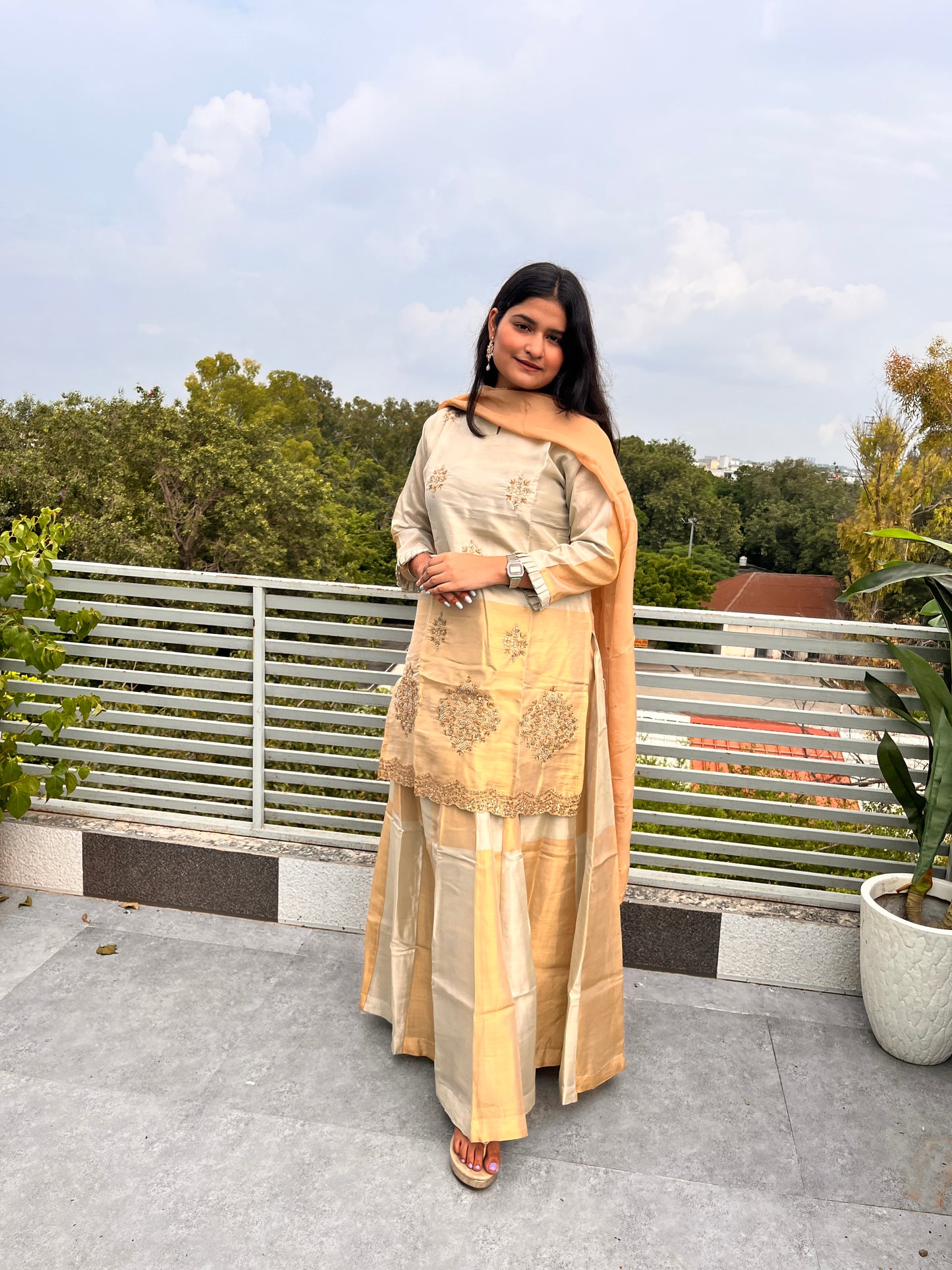 Chahat: Premium feature Kanjivaram top and bottom set