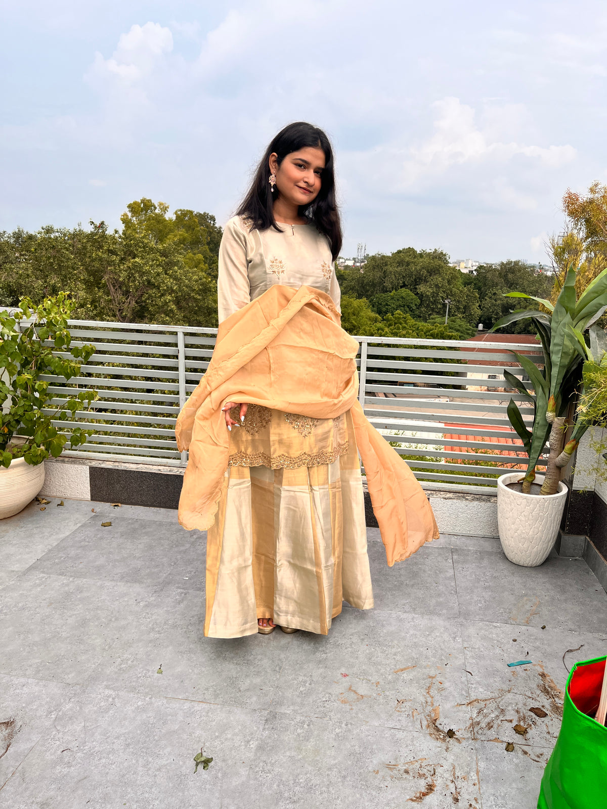 Chahat: Premium feature Kanjivaram top and bottom set