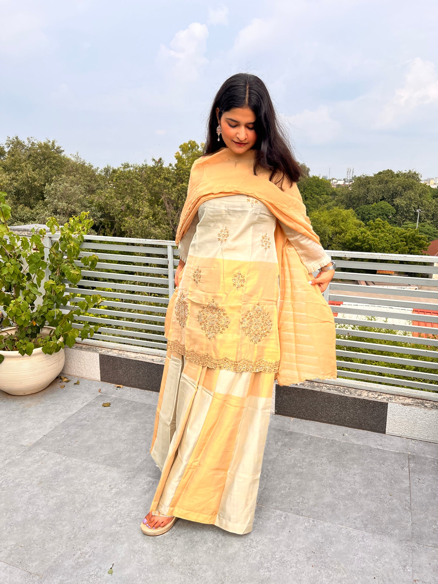 Chahat: Premium feature Kanjivaram top and bottom set