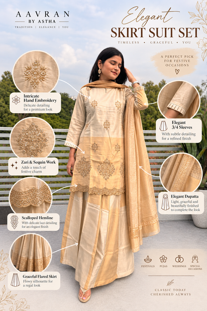 Chahat: Premium feature Kanjivaram top and bottom set