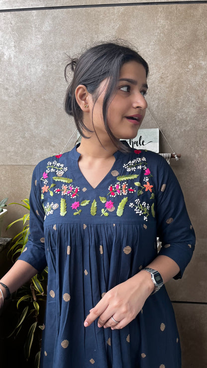 Alia high Low pattern dress