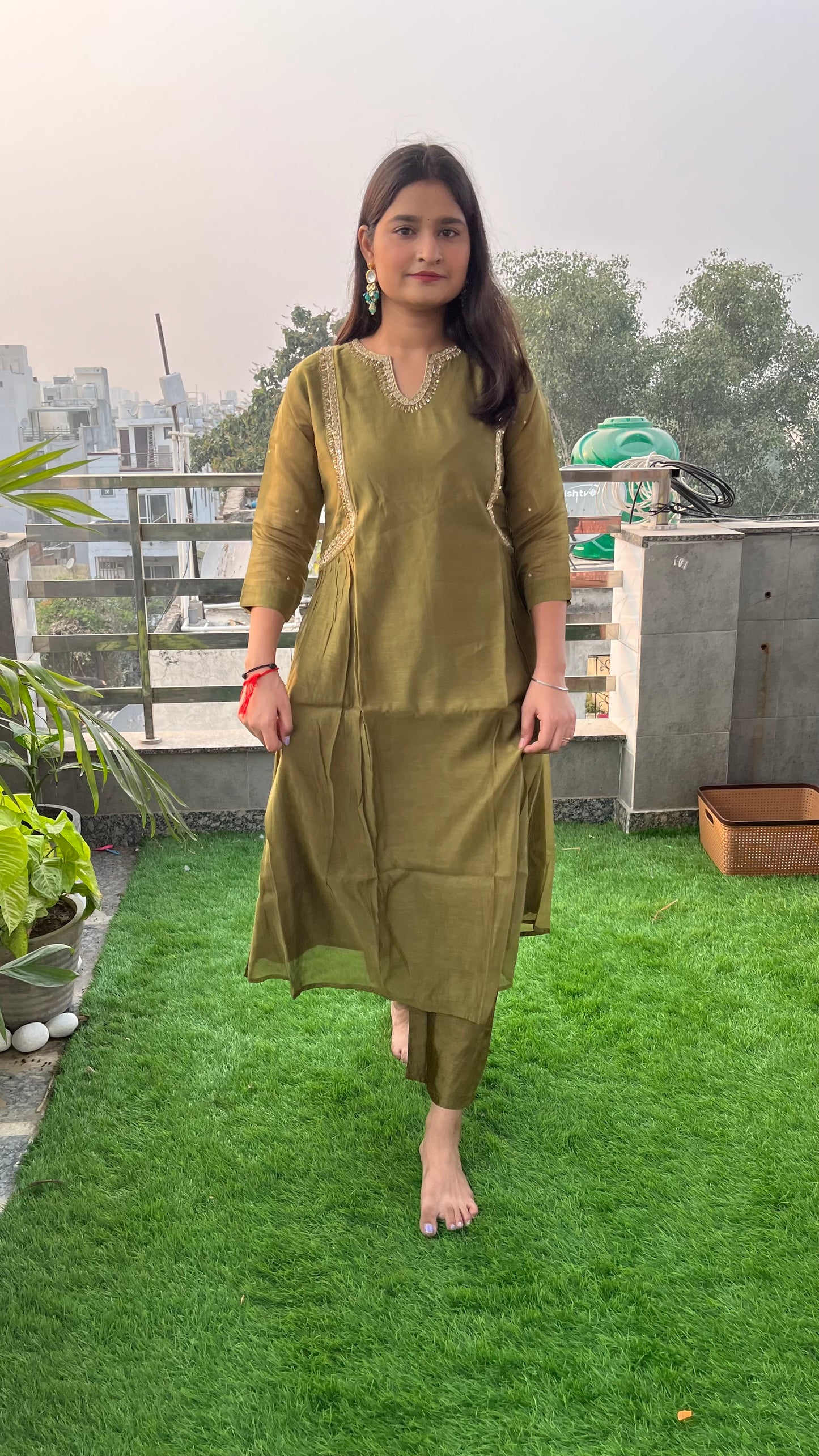 Aparna mul chanderi coord set