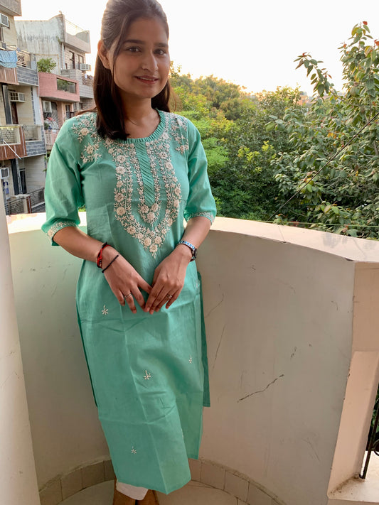 Chikankari edit with sleeves details